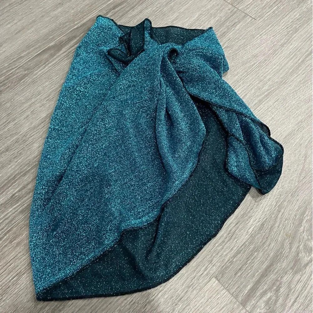 ASOS glitter  blue swim cover up glitter sparkle